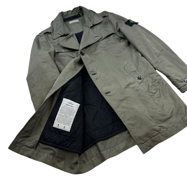 Stone Island 2011 David OVD Quilted Trench Coat - Medium