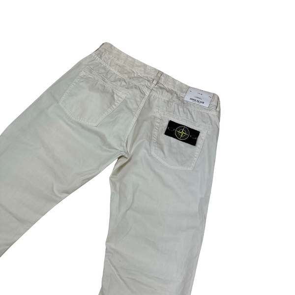 Stone Island 2017 White Slim Fit Trousers - 33"
