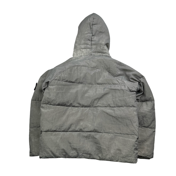 Stone Island AW2000 Hooded Silver Pure Metal Shell - Medium