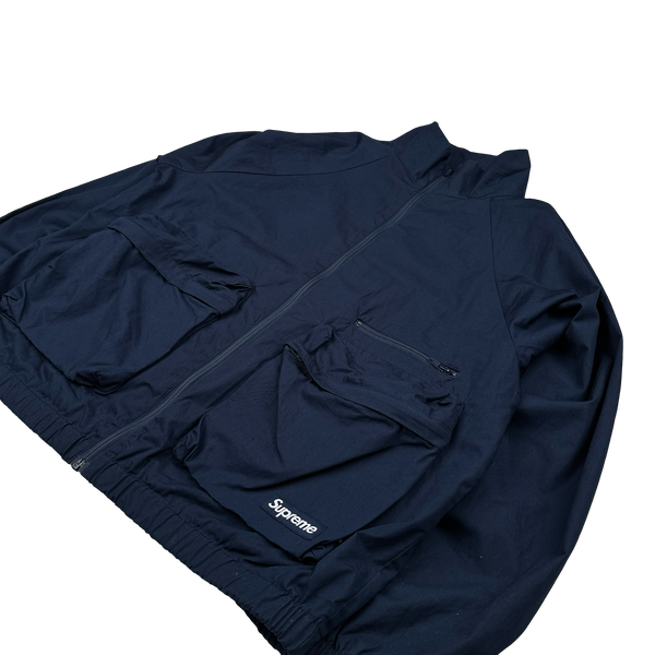 Supreme Navy Cotton Double Pocket Cargo Jacket - Medium