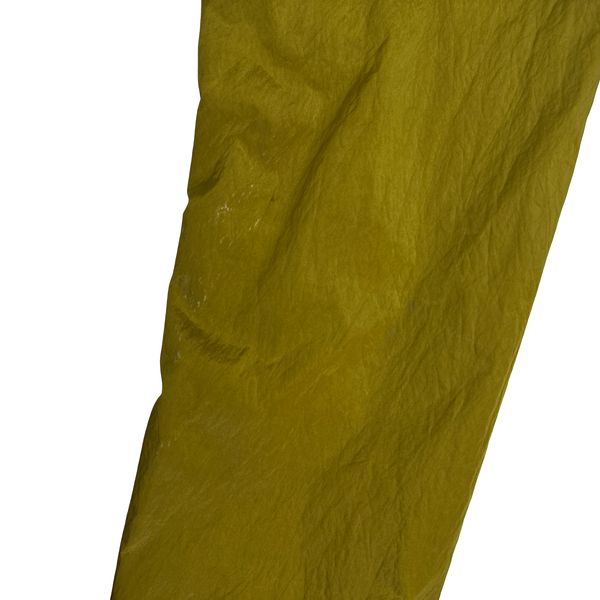 Stone Island 2004 Spellout Yellow Nylon Metal Velvet Lined Jacket - Medium