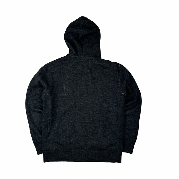 Ralph Lauren Charcoal Thick Cotton Zipped Hoodie - Medium