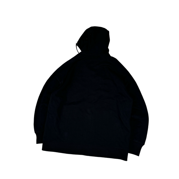 CP Company Black Cotton Goggle Hoodie - 3XL