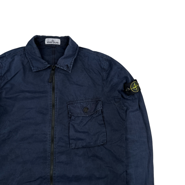 Stone Island 2020 Navy Cotton Overshirt - Large