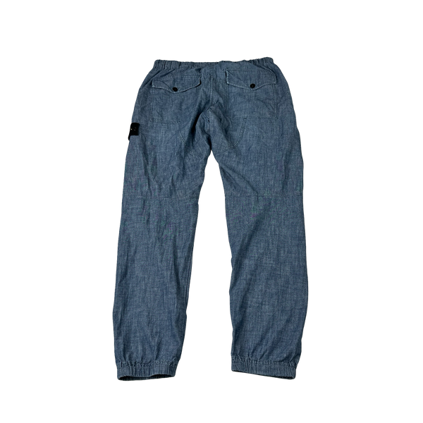 Stone Island 2018 Indigo Cotton RE Fit Cargos - 32"