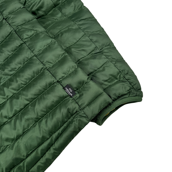North Face Circular Design Green Down Filled Puffer Jacket - Small