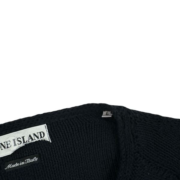 Stone Island 2002 Vintage Navy Cotton Knit - Large