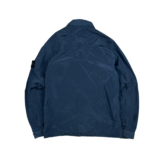 Stone Island 2016 Navy Nylon Metal Cotton Lined Overshirt - Medium