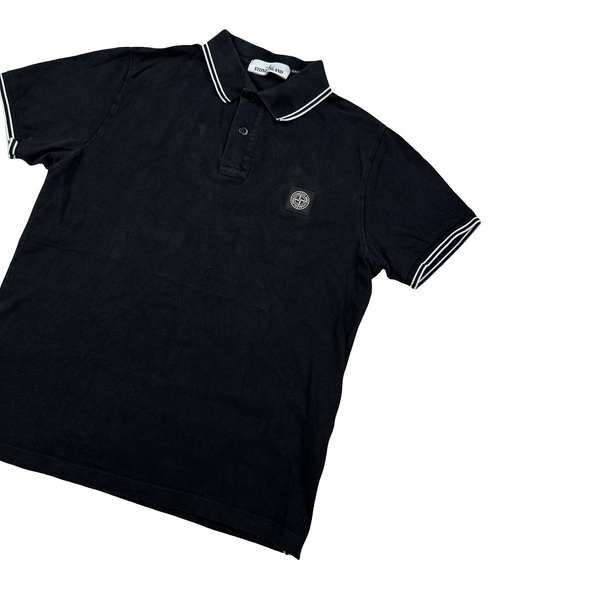 Stone Island 2021 Navy Short Sleeve Polo Shirt - Large
