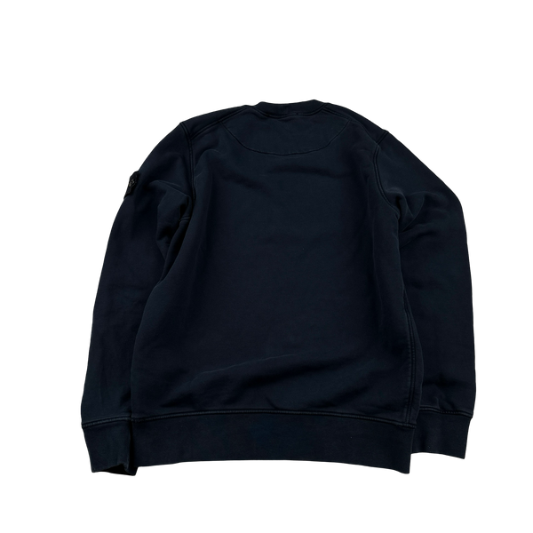 Stone Island 2021 Navy Cotton Sweatshirt - Small
