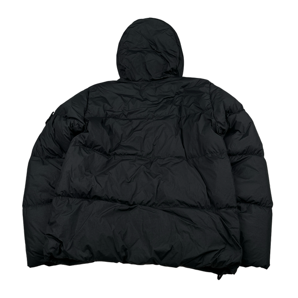 Stone Island 2021 Black Crinkle NY Down Puffer Jacket - Medium