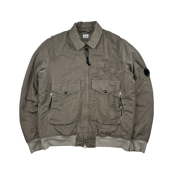 CP Company Nylon B Sateen Collared Bomber Jacket - Large