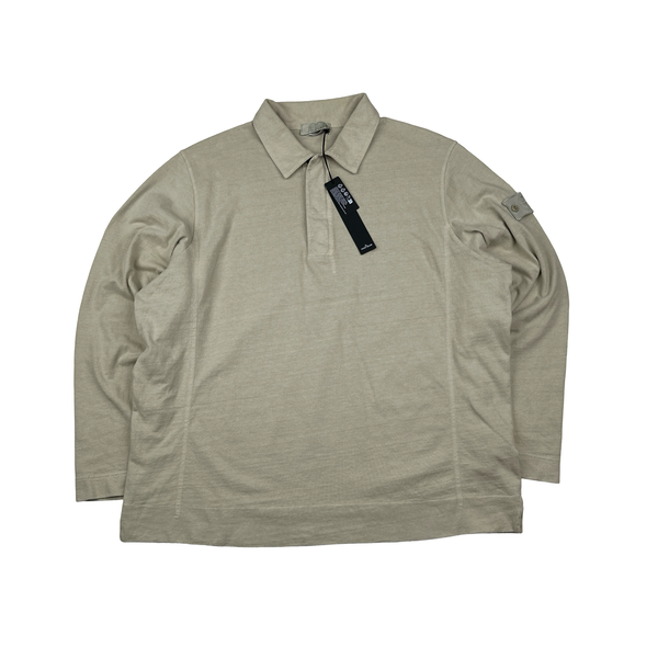 Stone Island Beige Ghost Long Sleeve Polo jumper - 3XL