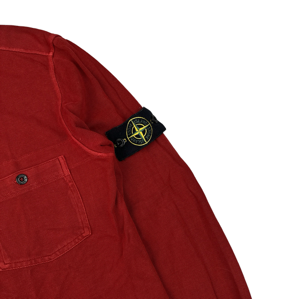 Stone Island 2013 Red Thick Cotton Shirt - Small