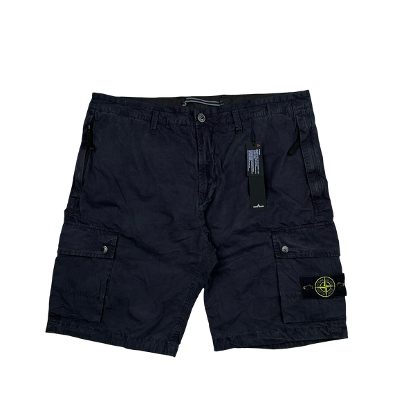 Stone Island 2023 Black Slim Bermuda Cotton Shorts - 36"