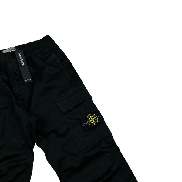 Stone Island 2024 Black RE-T Fit Cargos - 31"