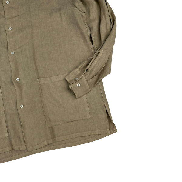CP Company Vintage Beige 100% Linen Shirt - XL