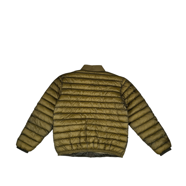 CP Company Khaki DD Shell Collar Puffer Bomber Jacket - Small