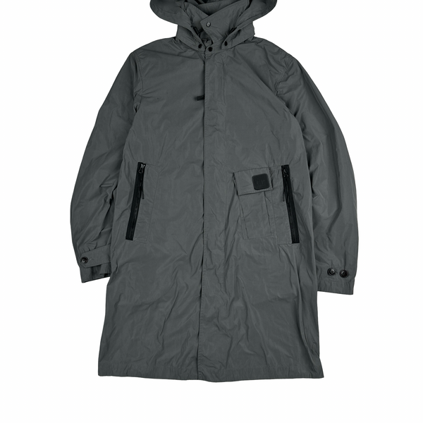 CP Company Grey Metropolis Long Zip up Jacket - Small