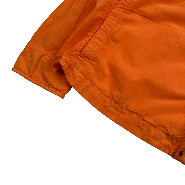 Stone Island 2015 Orange Nylon Metal Hooded Overshirt - Large
