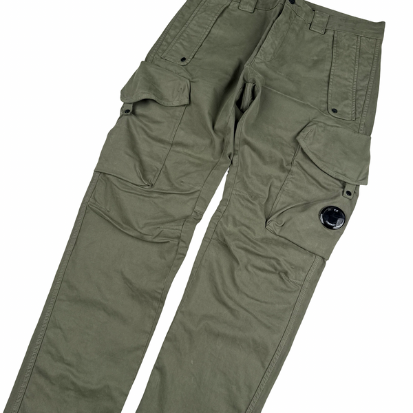 CP Company Khaki Ergonomic Fit Cargo Trousers - 32"