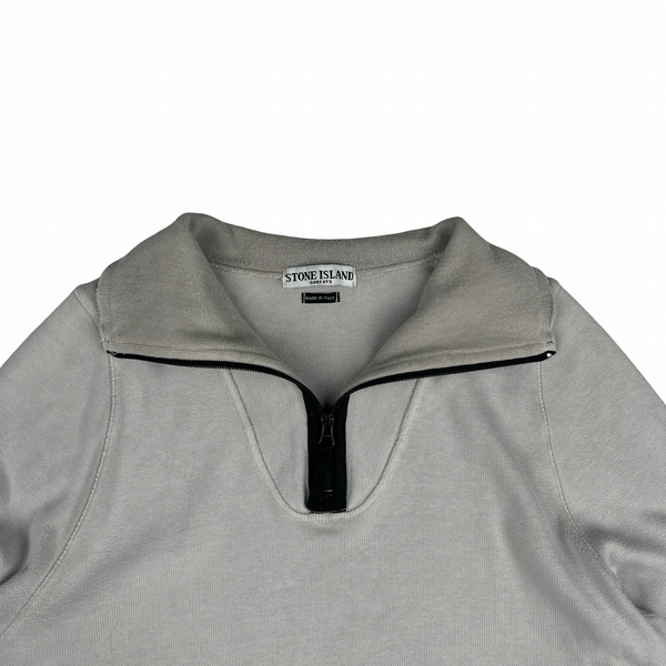 Stone Island 2004 Light Grey Cotton Vintage Pullover Jumper - XL