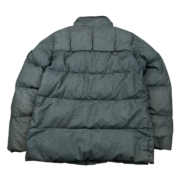 Stone Island 2017 Grey Resin Poplin Down TC Puffer - Medium
