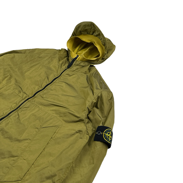 Stone Island 2005 Yellow Velvet Lined Shimmer Jacket - Large