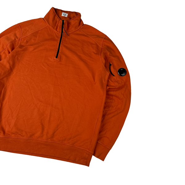CP Company Orange Cotton Lens View Jumper - Large