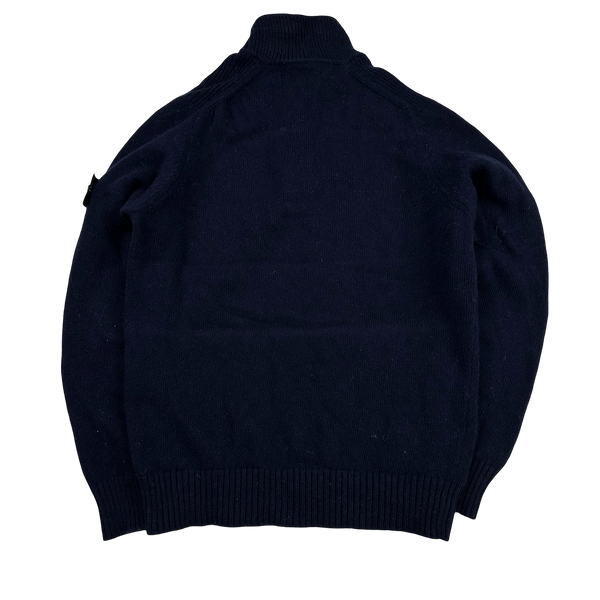 Stone Island 2019 Navy Pullover Wool Knit - Medium