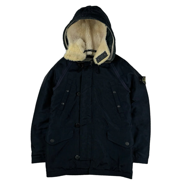 Stone Island 2010 Navy Oxford Nylon Parka Jacket - Small