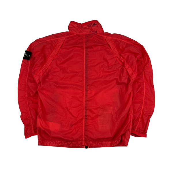 Stone Island 2019 Red Lamy Velour Jacket - Medium