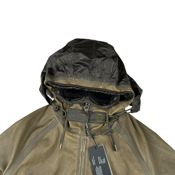 toob goggle jacket CP Company Beige Green TOOB Goggle Zipped Jacket