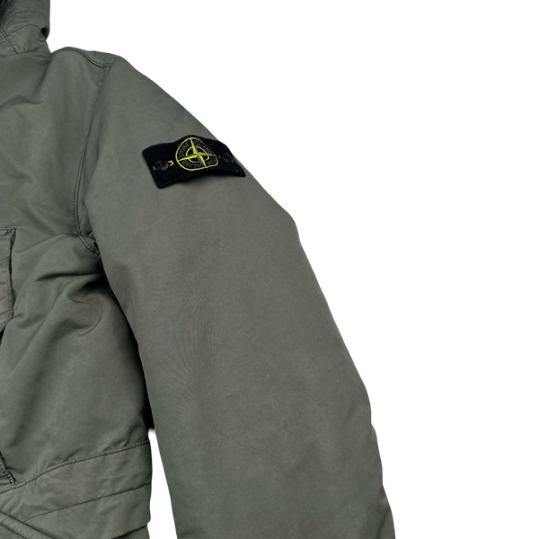 Stone Island 2015 Grey David TC Shearling Hood Down Lined Winter Jacket - XL