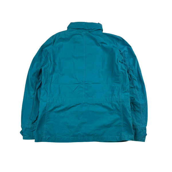Stone Island 2020 Blue Cotton Cordura Centre Badge Field Jacket - Medium
