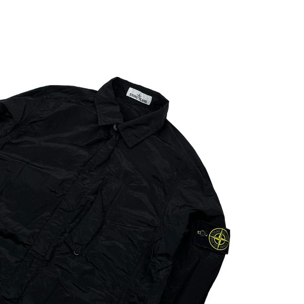 Stone Island 2018 Black Nylon Metal Overshirt - Small
