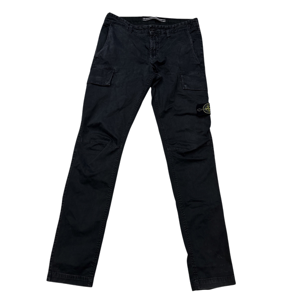 Stone Island SL Black 2022 Cargo Trousers - 29"