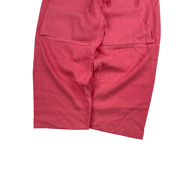 Stone Island Shadow Project Pink Linen Trousers - Medium