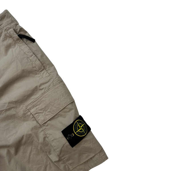 Stone Island 2023 Tan Cotton Cargo Shorts - 31"