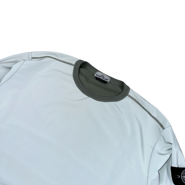 Stone Island 2019 Khaki Plated Reflective Crewneck Pullover - XL
