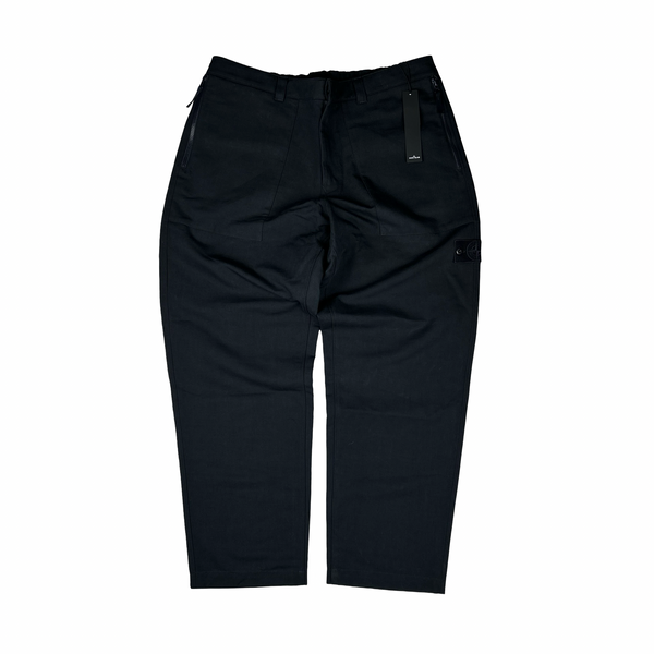 ★25ss今期stone ghost pants black 30★ Stone Island 2023 Navy Ghost Piece Cotton Trousers - 3XL