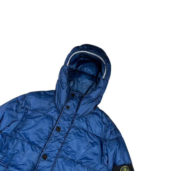 Stone Island 2013 Blue Garment Dyed Puffer Jacket - Medium