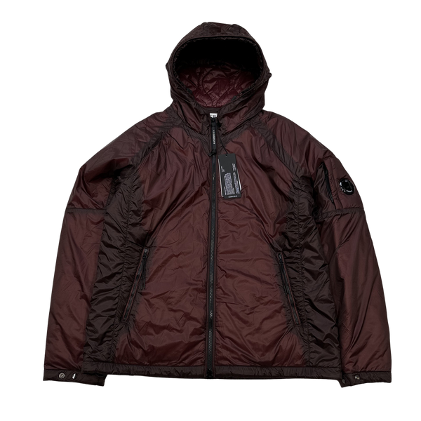 CP Company Burgundy Outline Padded Puffer Jacket - XL