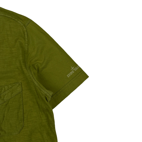 Stone Island 2015 Green Cotton Short Sleeve T Shirt - Large