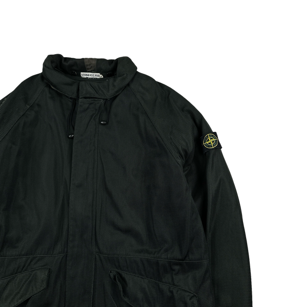 Stone Island Vintage 1996 Emerald Green Boxy Fit Dual Layer Mesh Jacket - XL