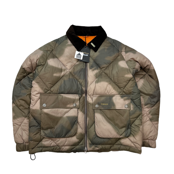 Palace x Barbour Camo Quilted Down Collared Puffer Jacket - Medium