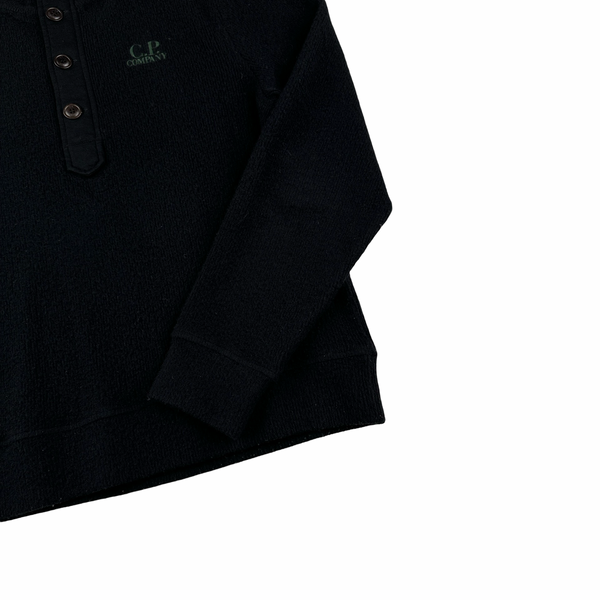CP Company Black Spellout Wool Pullover Jumper - Large
