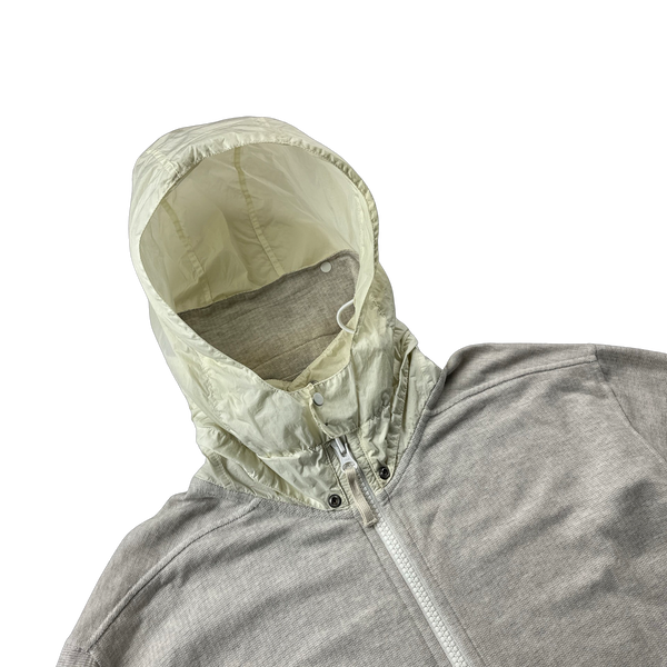 Stone Island 2013 Beige Marl Nylon Hooded Zipped Jumper - 3XL