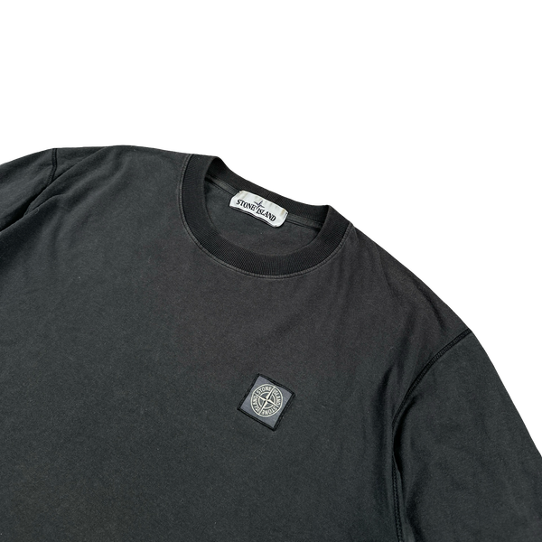 Stone Island 2022 Charcoal Garment Dyed Patch T Shirt - Large