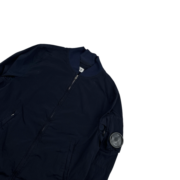 CP Company Navy Nycra Stretch Lightweight Bomber Jacket - Large